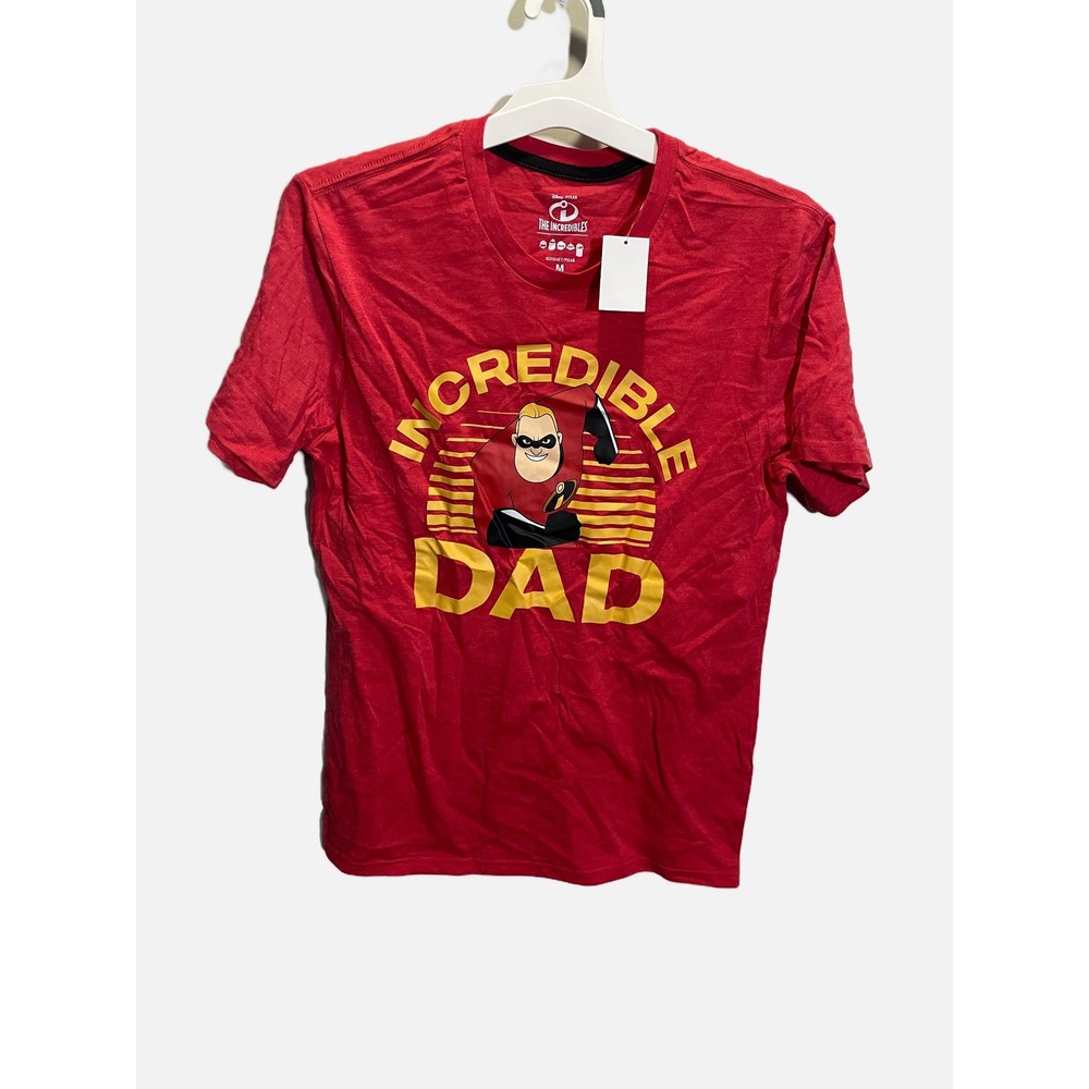 Disney Pixar The Incredibles‎ Incredible Dad Red Heather T-Shirt 2DNY8919 Mens M
